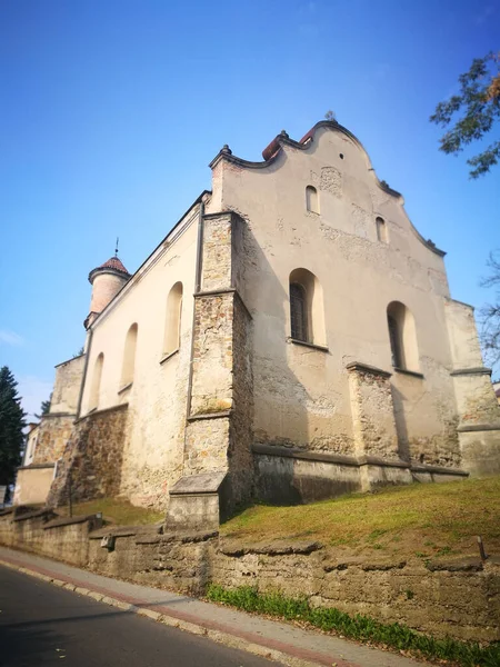 Synagouge Vintage Abandonnée Sur Lesko Pologne — Photo