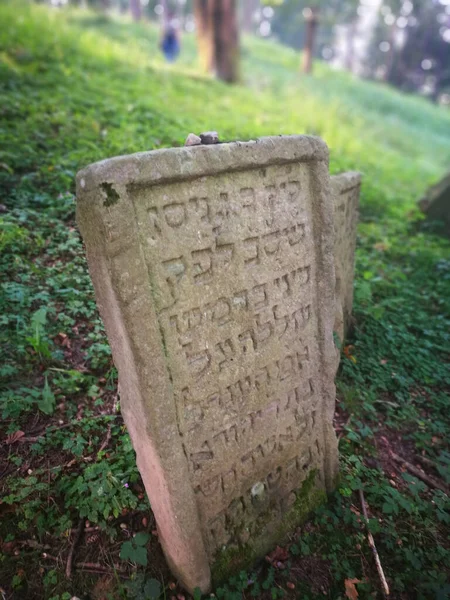 Kirkut Abandoned Jewish Cemetery Lesko Poland — Stock Photo, Image