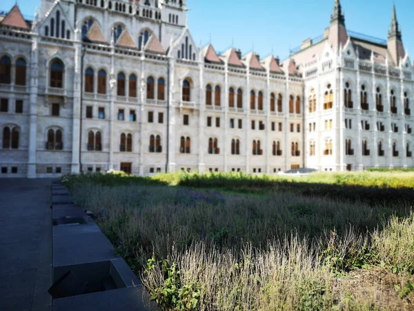 Węgry Budapeszt Budynek Parlamentu Artystyczne Spojrzenie Kolorach — Zdjęcie stockowe