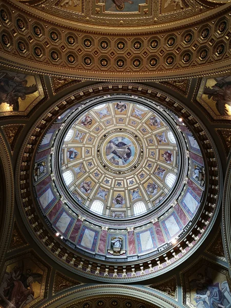 Güzel Mimari Aziz Stephen Katolik Katedrali Budapeşte Macaristan Renkli Sanatsal — Stok fotoğraf
