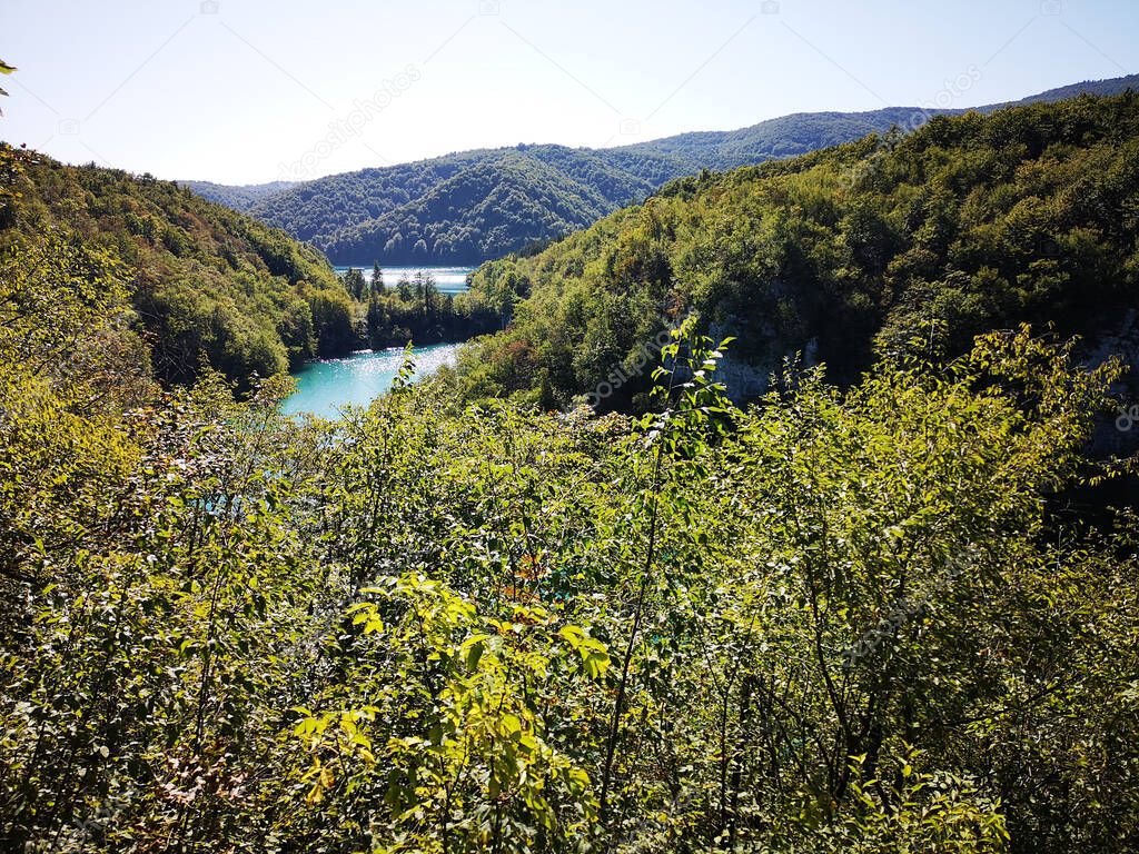 Plitvice lakes National Park Croatia.Artistic look in colours.