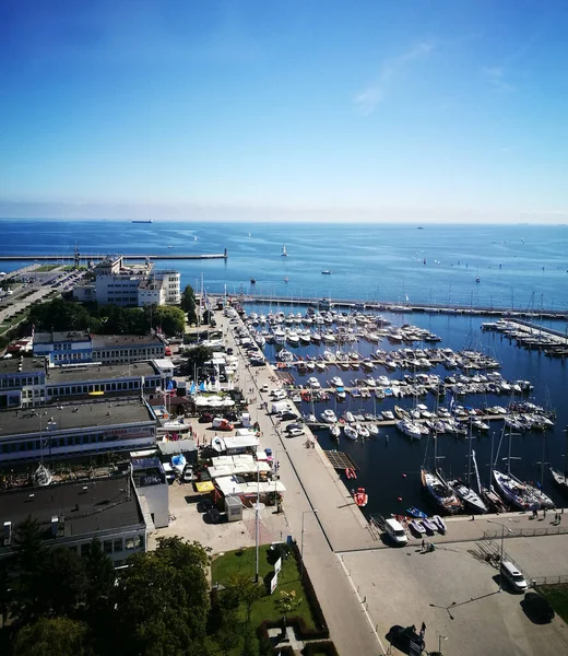 Arquitectura Paisaje Urbano Gdynia Ciudad Portuaria Polaca Golfo Gdansk Mar — Foto de Stock