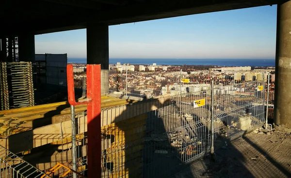 Paesaggio Urbano Del Porto Marittimo Polacco Panorama Danzica Polonia Europa — Foto Stock