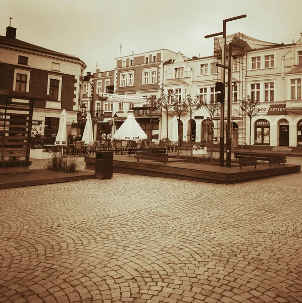 Vista Sulla Piazza Del Mercato Vecchio Kartuzy Polonia — Foto Stock