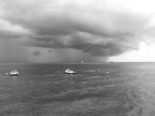 Tempesta Sulla Spiaggia Danzica Polonia — Foto Stock