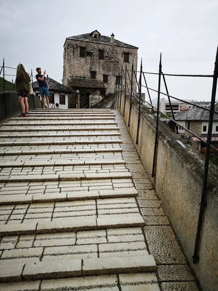 Beau Bridgr Historique Mostar Bosnie Herzégovine — Photo