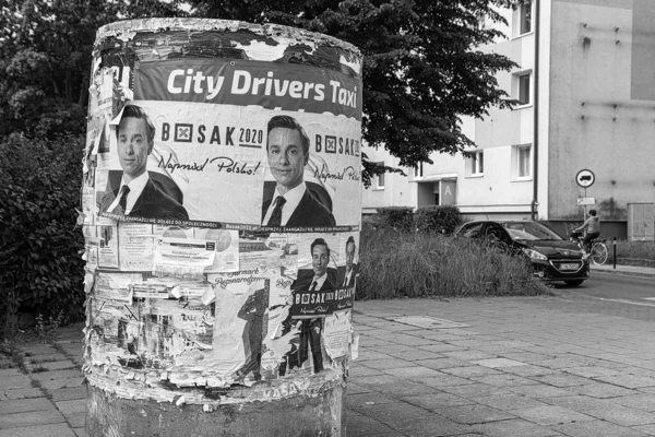 Čas Volební Kampaň Poláci Vybrali Prezidenta Své Země Gdaňsk Poland — Stock fotografie