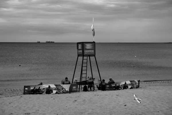 Vista Deslumbrante Sobre Golfo Gdansk Mar Báltico Polónia — Fotografia de Stock