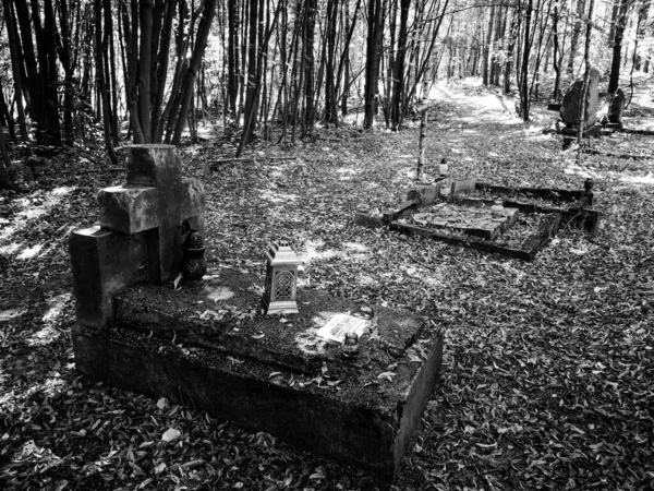Старое Забытое Место Захоронения Бедрушко Польша — стоковое фото