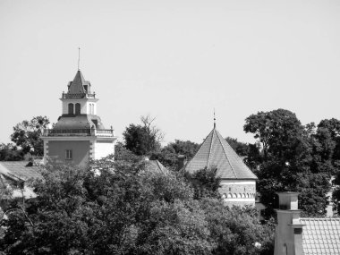 Turizm turizmi, güzellik şehri Lidzbark Warminski, Polonya.