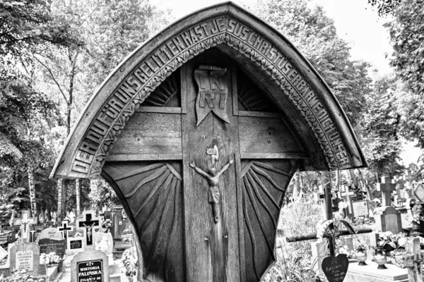 Städtischer Friedhof Orneta Ermland Einem Historischen Ort Der Woiwodschaft Ermland — Stockfoto