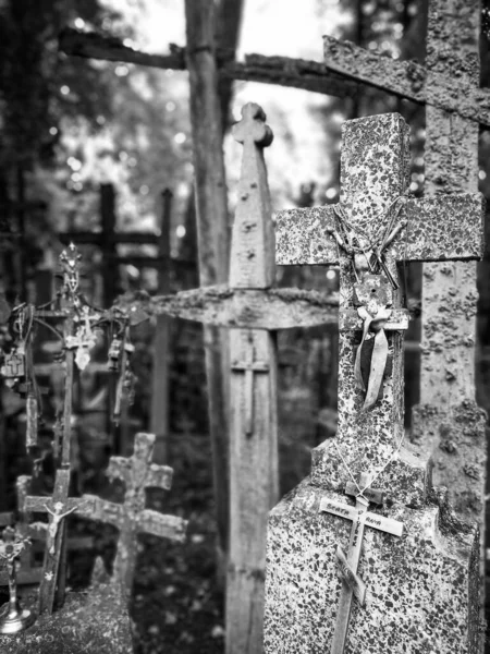 Monte Cruzes Santo Monte Grabarka Local Mais Importante Culto Ortodoxo — Fotografia de Stock