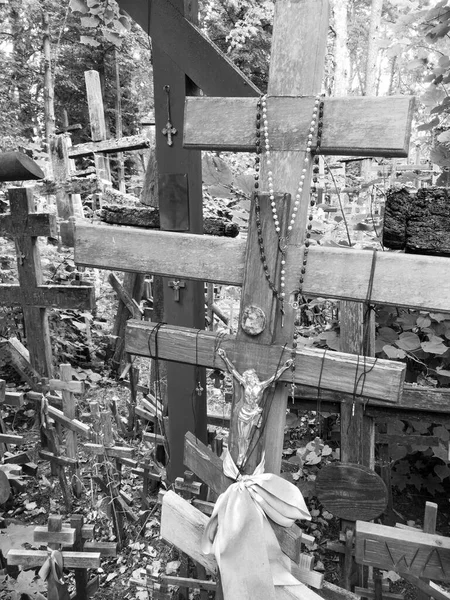 Monte Cruzes Santo Monte Grabarka Local Mais Importante Culto Ortodoxo — Fotografia de Stock