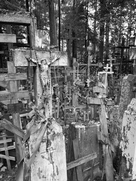 Montón Cruces Santo Monte Grabarka Lugar Más Importante Culto Ortodoxo —  Fotos de Stock