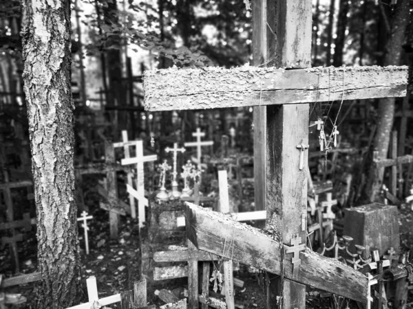 Montón Cruces Santo Monte Grabarka Lugar Más Importante Culto Ortodoxo —  Fotos de Stock