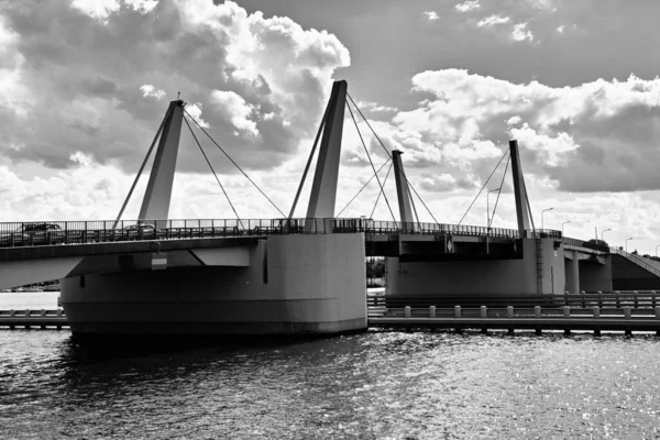 Puente Sobre Río Vístula Muerto Sobieszewo Polonia — Foto de Stock