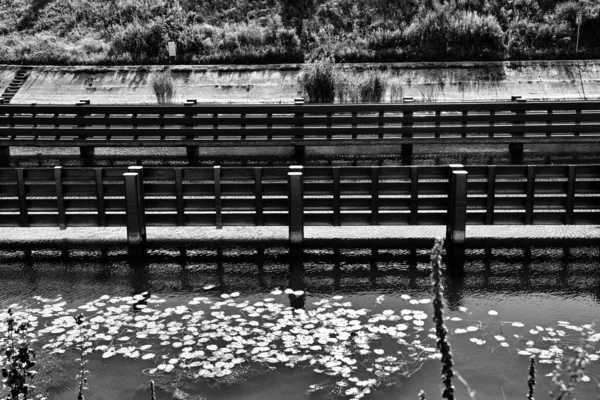 Noordelijke Sluis Przegalina Uitzicht Dode Vistula Polen — Stockfoto