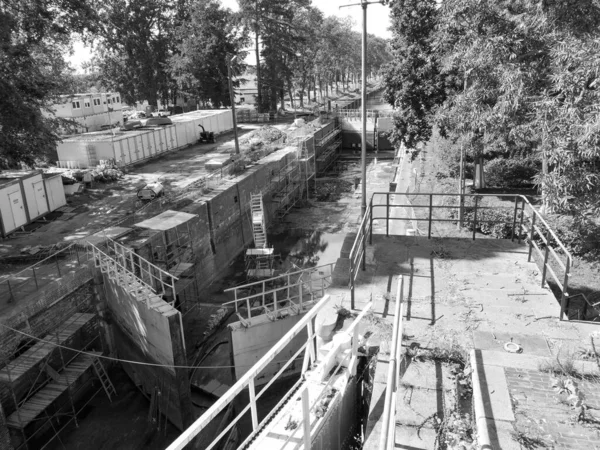 Nordkanalschleuse Przegalina Blick Auf Die Tote Weichsel Polen — Stockfoto