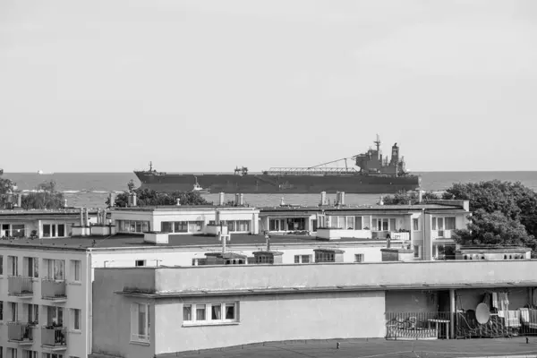 Schiffseinfahrt Den Hafen Danzig Brzezno Polen — Stockfoto