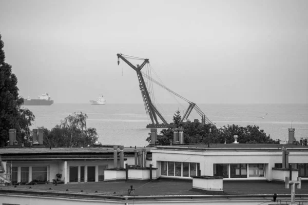 Skeleye Gemi Girişi Gdansk Brzezno Polonya — Stok fotoğraf