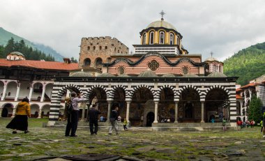 Rila, Bulgaristan 19 Ağustos: Rila Manastırı Saint Ivan Rilski, Unesco miras parçası