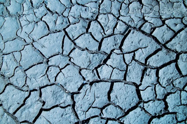 ICE BLUE PATCH of LAND OF DRY GROUND SHOT From ABOVE — Fotografia de Stock