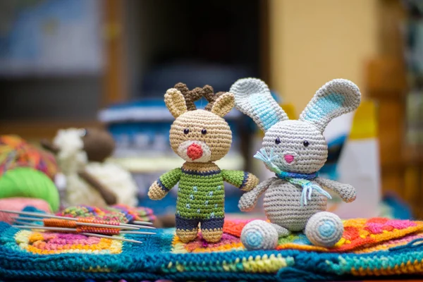 handmade knitted toys made with handcraft wool