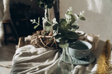 Noel ve yılbaşı süsleri. ev fikir