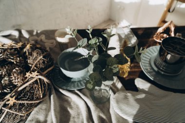 Noel ve yılbaşı süsleri. ev fikir