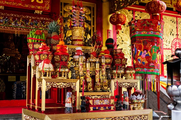 Altar Santuario Chino Jiu Tean Geng Shrine Para Adorar Dioses —  Fotos de Stock