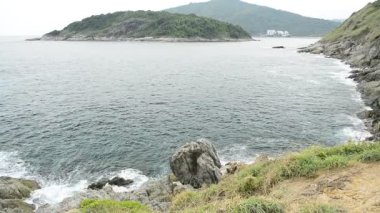 Phuket, Tayland ünlü bir çarpıcı görünüm noktası Andaman Denizi 'nde Phrom Thep Cape sahne.