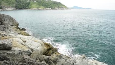 Phuket, Tayland ünlü bir çarpıcı görünüm noktası Andaman Denizi 'nde Phrom Thep Cape sahne.