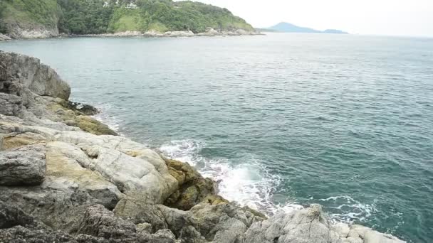 Landschaft Von Phrom Thep Cape Andaman Sea Das Ist Ein — Stockvideo