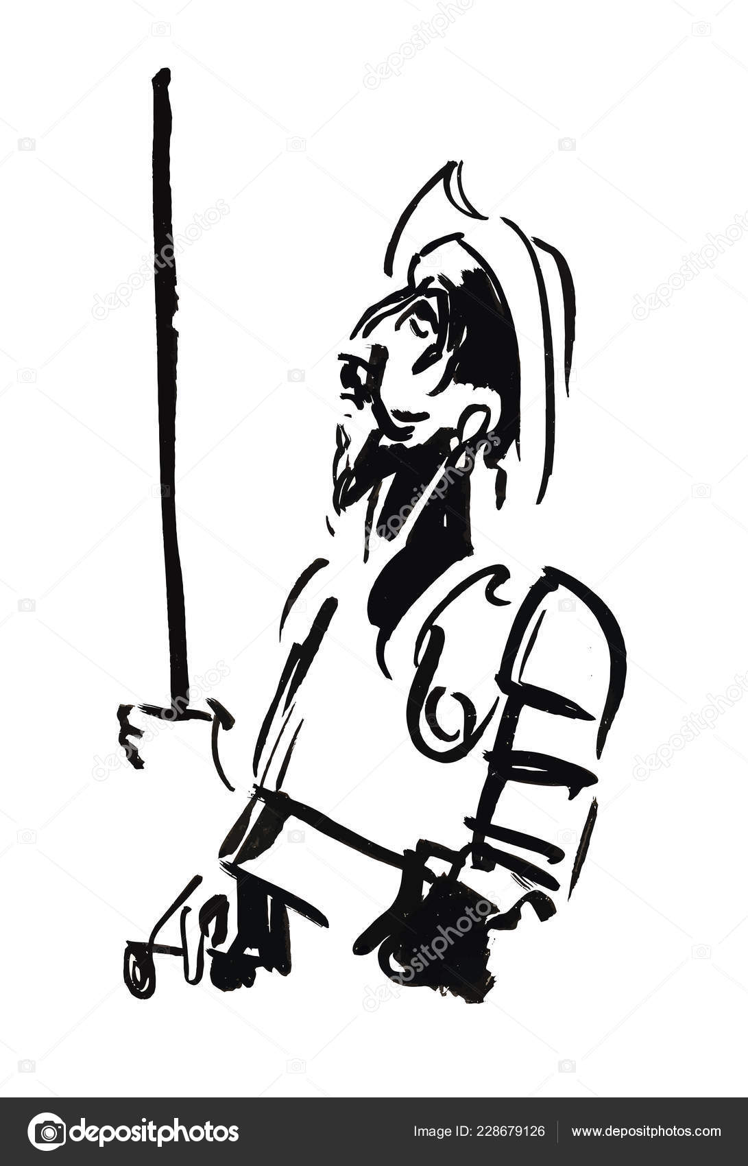 Don Quijote Dibujo Ilustración Novela Clásica Tema ...