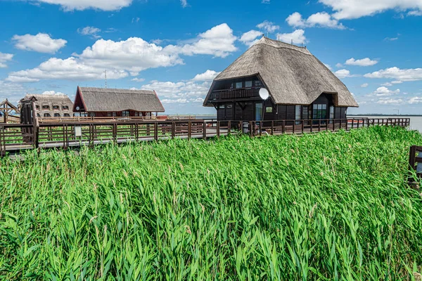 Die Schwimmenden Häuser Der Bucht Von Fertrakos Neusiedler See Ungarn — Stockfoto