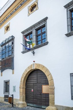 Macaristan 'ın ortaçağ romantik küçük kasabası Kszeg' in taklitleri.