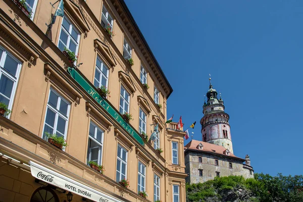 Impressões Pontos Vista Cidade Medieval Krumlov — Fotografia de Stock