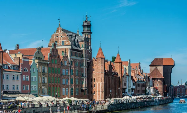 Architektura Starego Miasta Gdańsku Polska Gdańsk Jest Historyczną Stolicą Pomorza — Zdjęcie stockowe