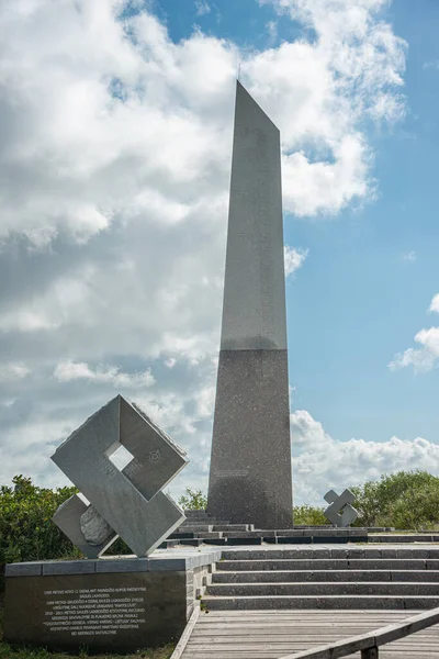 Monumento Reloj Sol Duna Parnidis Curonian Spit Nida Lituania —  Fotos de Stock