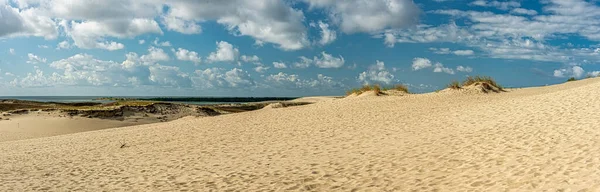 Dűnék Panorámája Nida Curonian Spit Curonian Lagoon Nida Klaipeda Litvánia — Stock Fotó