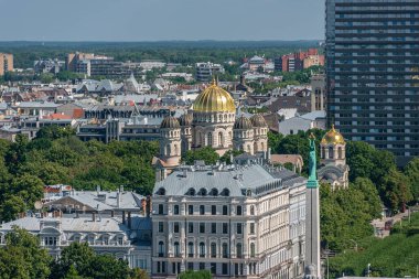 Bazilika Kulesi 'nden Riga' ya Panoramik Görünüm