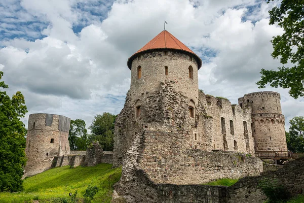 Ruins Medieval Livonian Castle Cesis Town Latvia — Stock Photo, Image