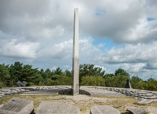 Monument Cadran Solaire Parnidis Dune Dans Flèche Courlande Nida Lituanie — Photo