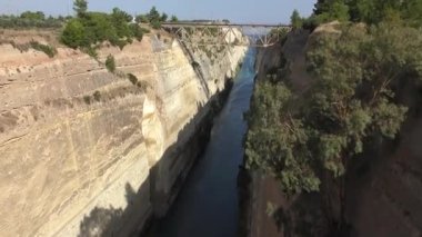 Korint, Yunanistan, Peleponnes Kanalı 'na bak