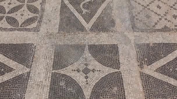 Łaźnie Rzymskie Isthmi Niesamowite Mozaiki — Wideo stockowe