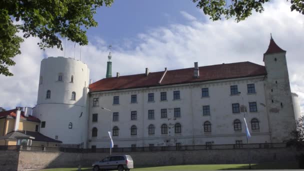 Castillo Riga Riga Letonia Sitio Unesco Construido Inicialmente 1330 Para — Vídeo de stock