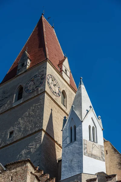 Potężny Kościół Parafialny Weissenkirchen Der Wachau Powiat Krems Land Dolna — Zdjęcie stockowe
