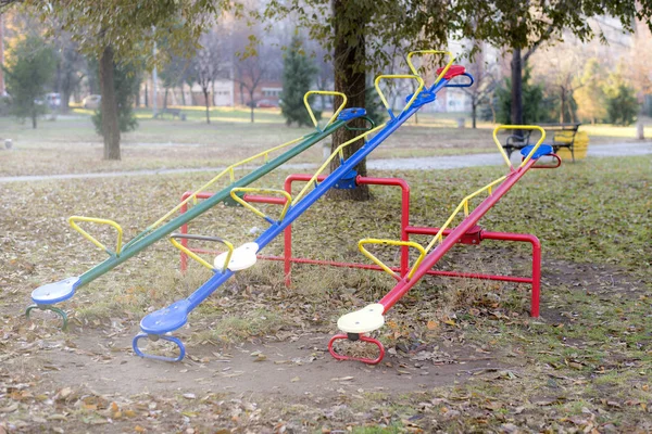 Lekplats Parken Höst — Stockfoto