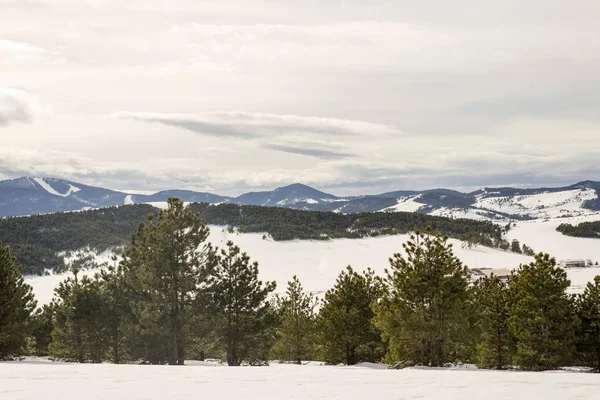 Cloudy winter day on the mountain