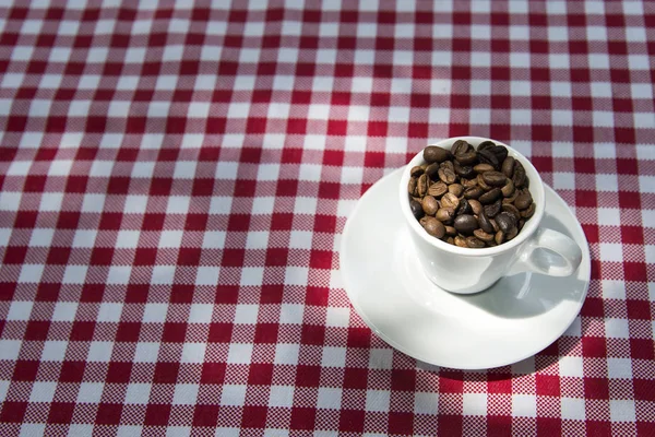 Grãos Café Decoração Mesa — Fotografia de Stock